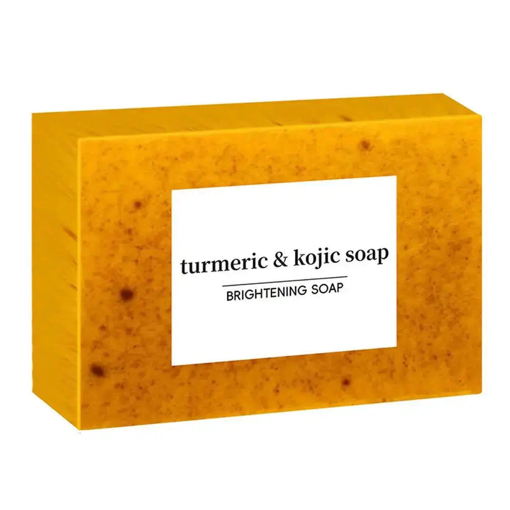 Savon fait à la main au curcuma, savon à l'acide kojique au citron, savon de douche et pour le visage, nettoyage en profondeur pour les soins de la peau du visage et du corps, 100g Marvella