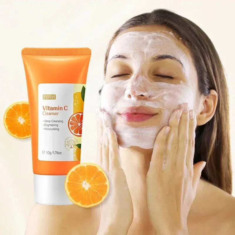 Nettoyant pour le visage à la vitamine C, nettoyage en profondeur de la peau, hydratant, élimination des points noirs, soins de la peau, mousse de lavage du visage Marvella